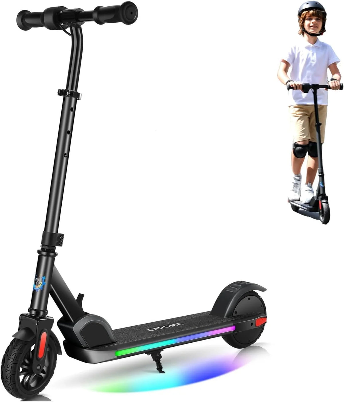 Kids Electric Scooter, Adjustable Speed and Handlebar U258