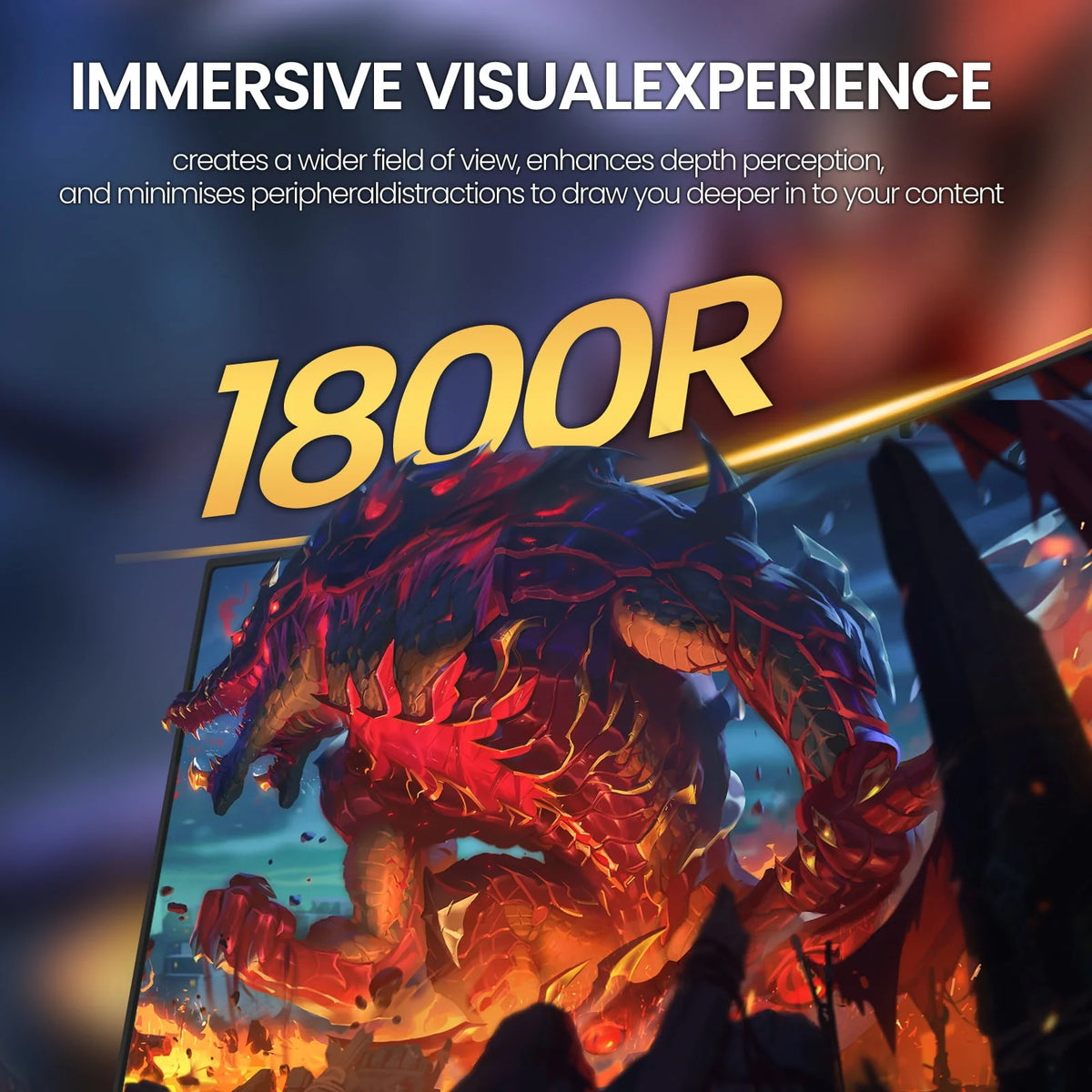 27 Curved Gaming Monitor FHD 1080P 165Hz Black A848