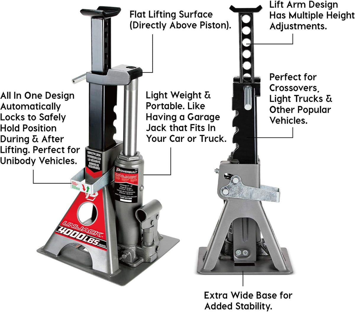 2 Ton Hydraulic Bottle Jack and Jackstand V6469
