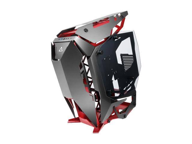 Black Red Aluminum ATX Mid Tower Computer Case D581972