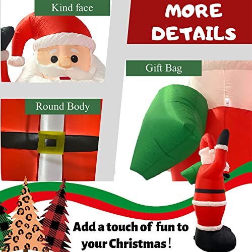 Inflatable Christmas Yard Decoration 8FT Santa Claus with Built-in LED Light D127491