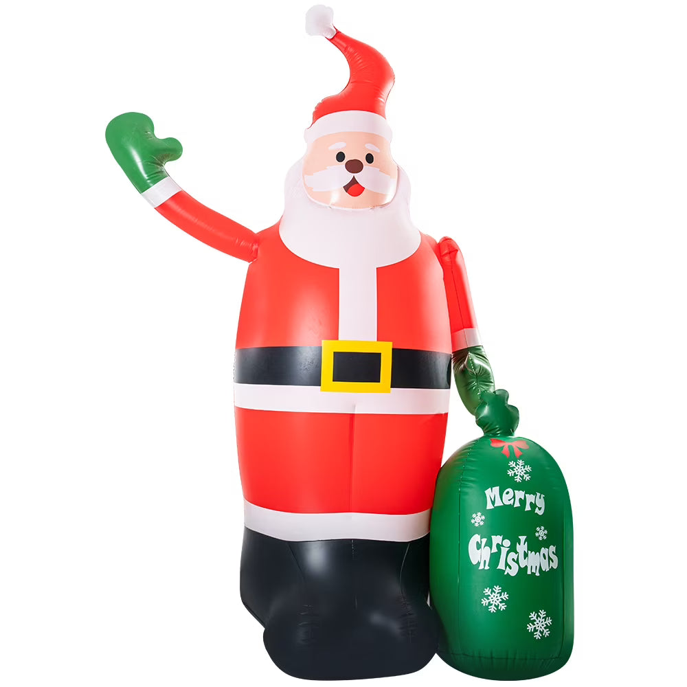 8Ft Christmas Inflatables Santa Claus Outdoor Decorations LED Lights B986
