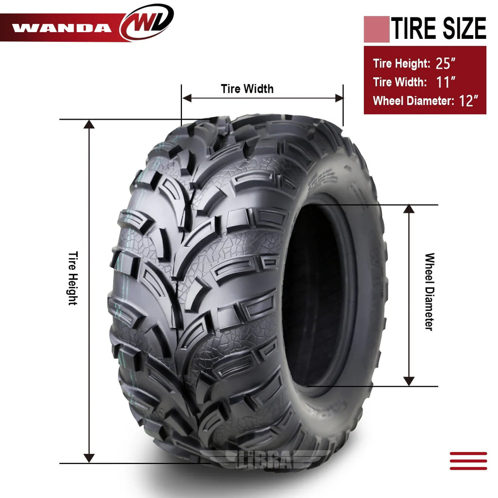 WANDA ATV Tire 25x11-12 6PR D136
