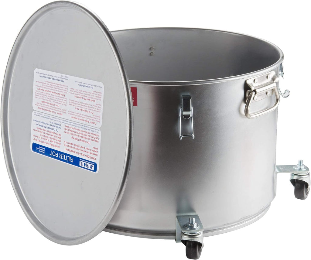 Restaurant Oil Caddy with Gasketed Safety Lid and Caster Wheel Base L113