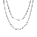10k White Gold Miami Cuban Link Chain Pendant Necklace 16" - 30" M4597