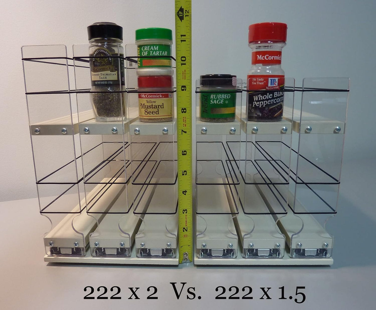 22x1.5x11 Spice Rack with 2 Drawers and 2 Shelves O29029