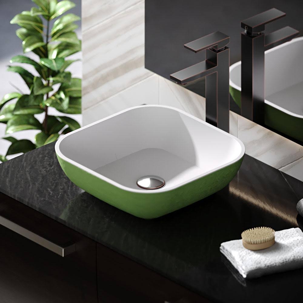 Stone Composite Square Vessel Sink D2013