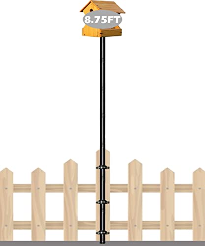 Matte Black Heavy Duty Bird Feeder Pole Kit E1724