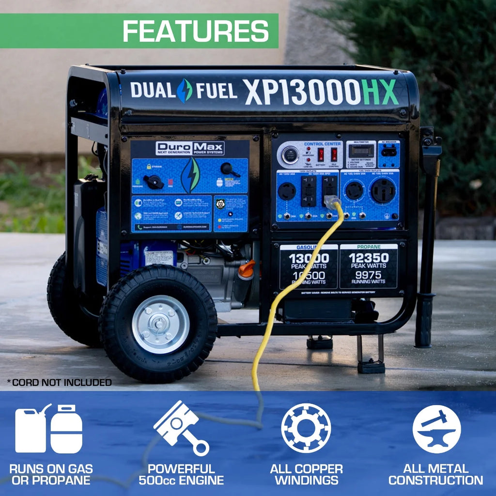 13,000 Watt Dual Fuel Portable Generator K986