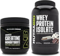 Unflavored Creatine Monohydrate and Whey Protein Isolate Supplement Bundle B12772