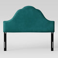 Arched Headboard Teal Velvet M81106