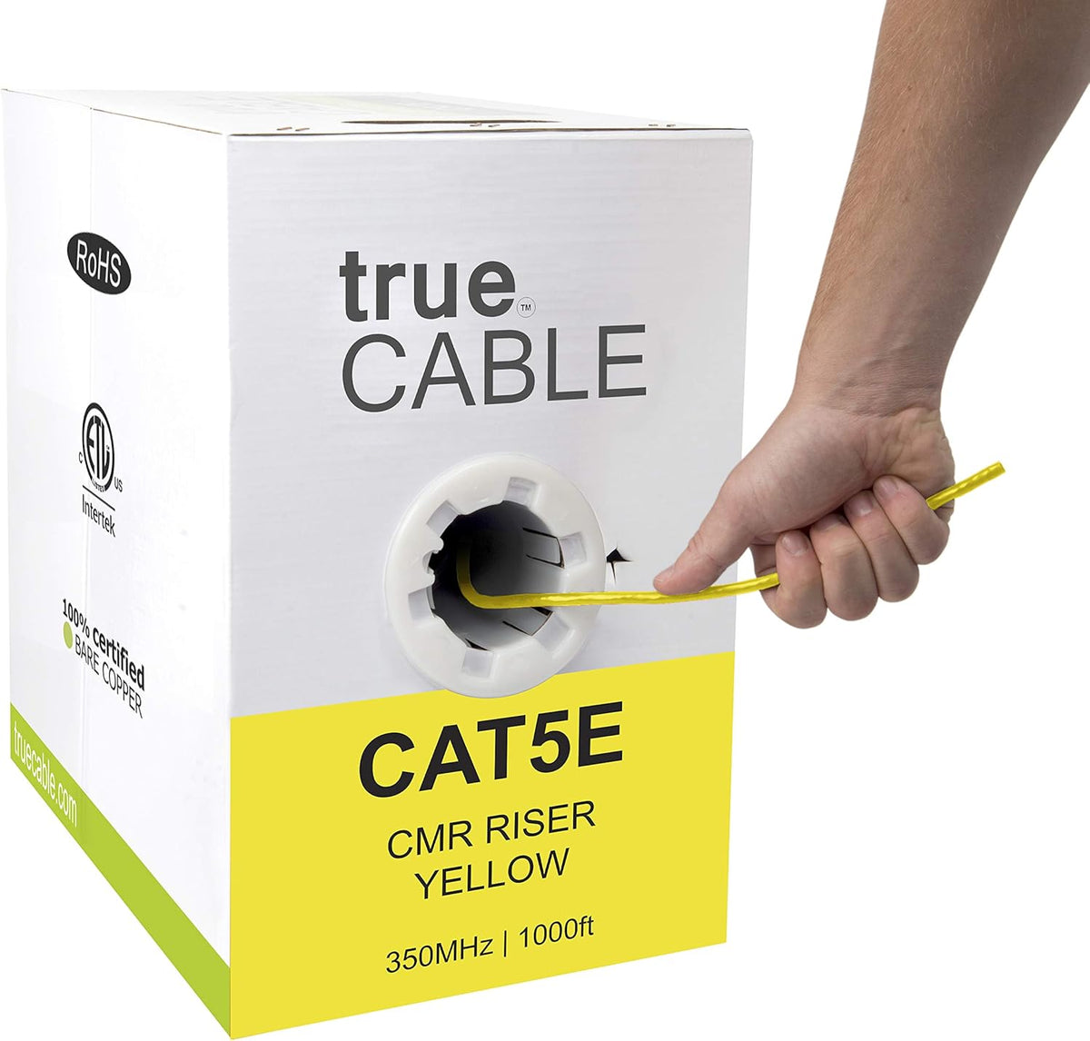 1000ft Orange 24AWG 4 Pair Solid Bare Copper Bulk Ethernet Cable T1464