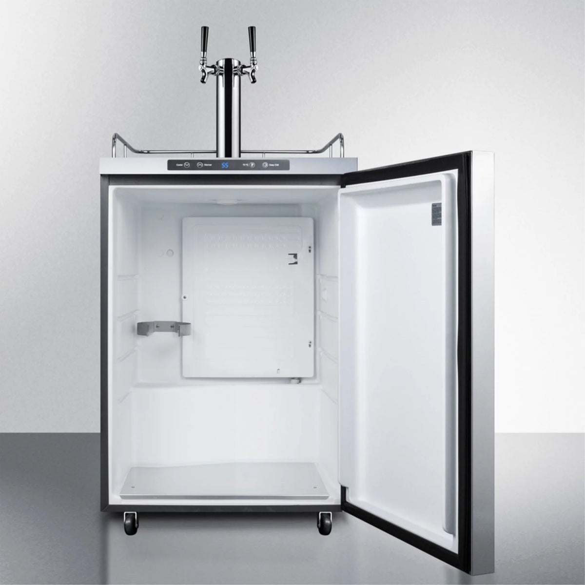24" Stainless Steel Outdoor Beer Dispenser with Dual Tap B44362