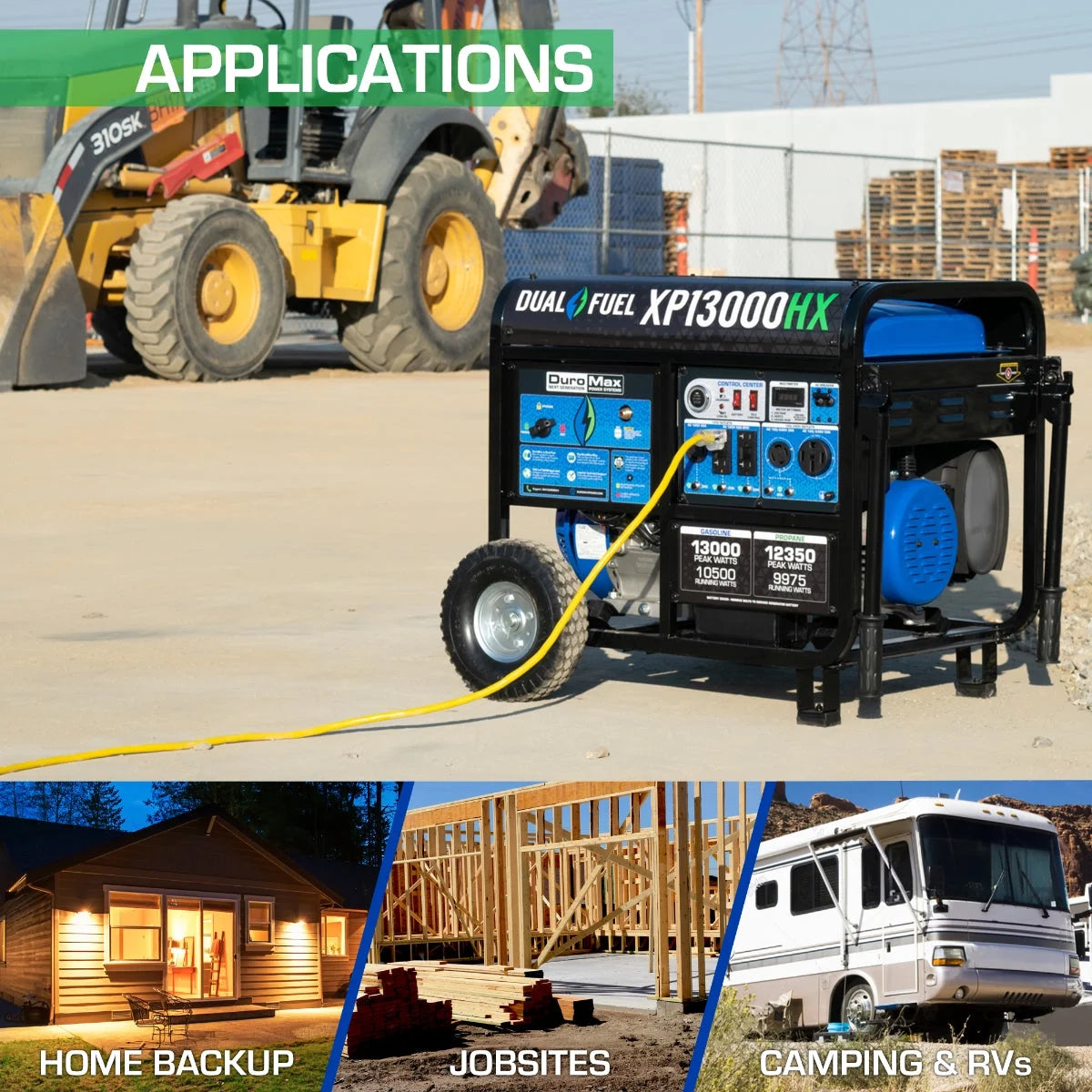 13,000 Watt Dual Fuel Portable Generator K986