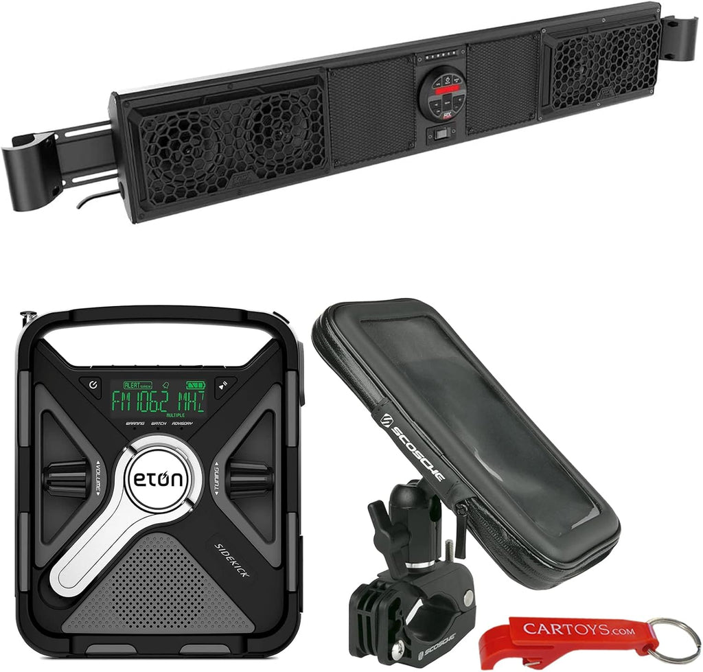 Bluetooth Overhead UTV Audio System with Four Speakers and Built-In Amplifier W529