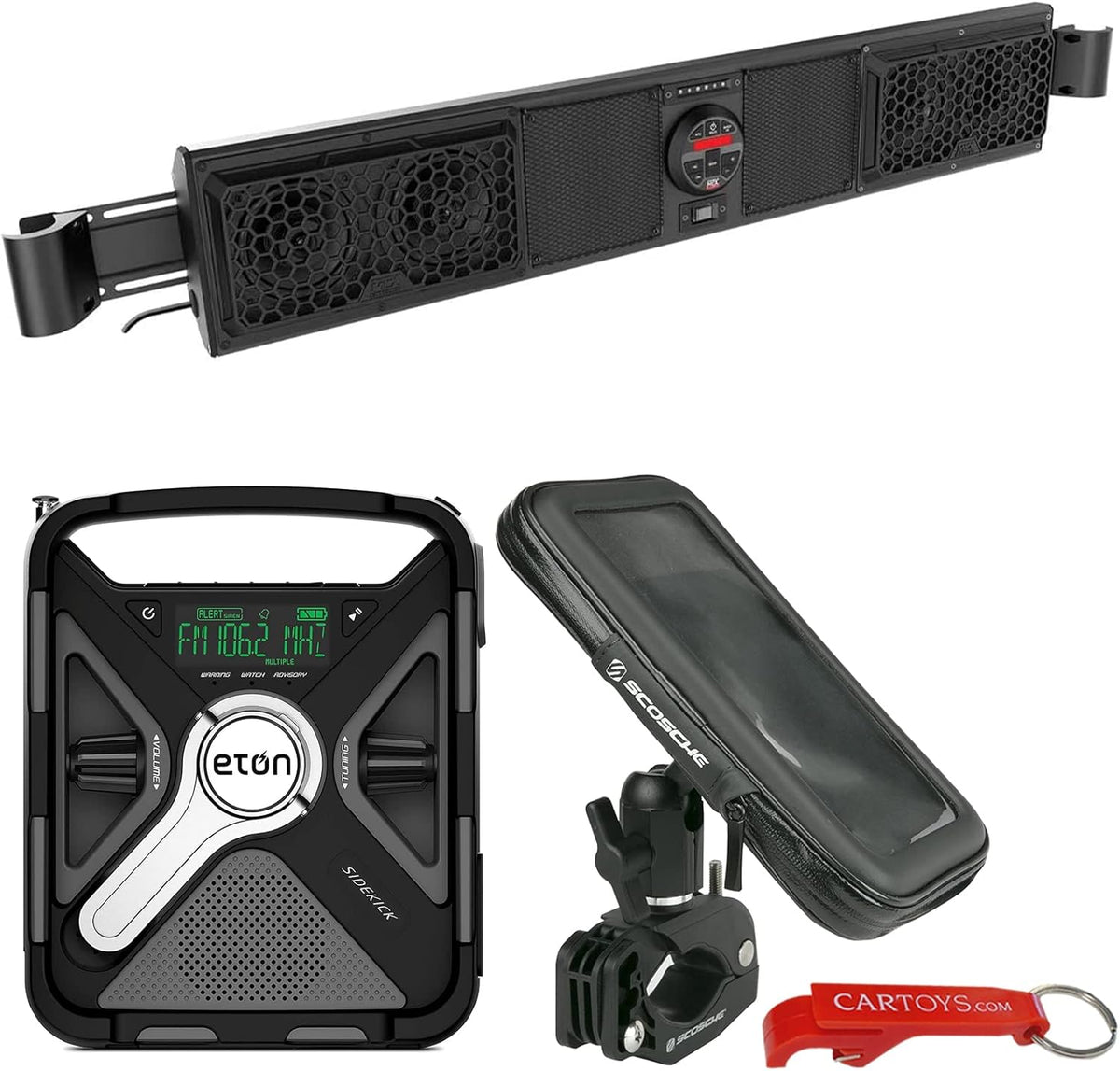 Bluetooth Overhead UTV Audio System with Four Speakers and Built-In Amplifier W529