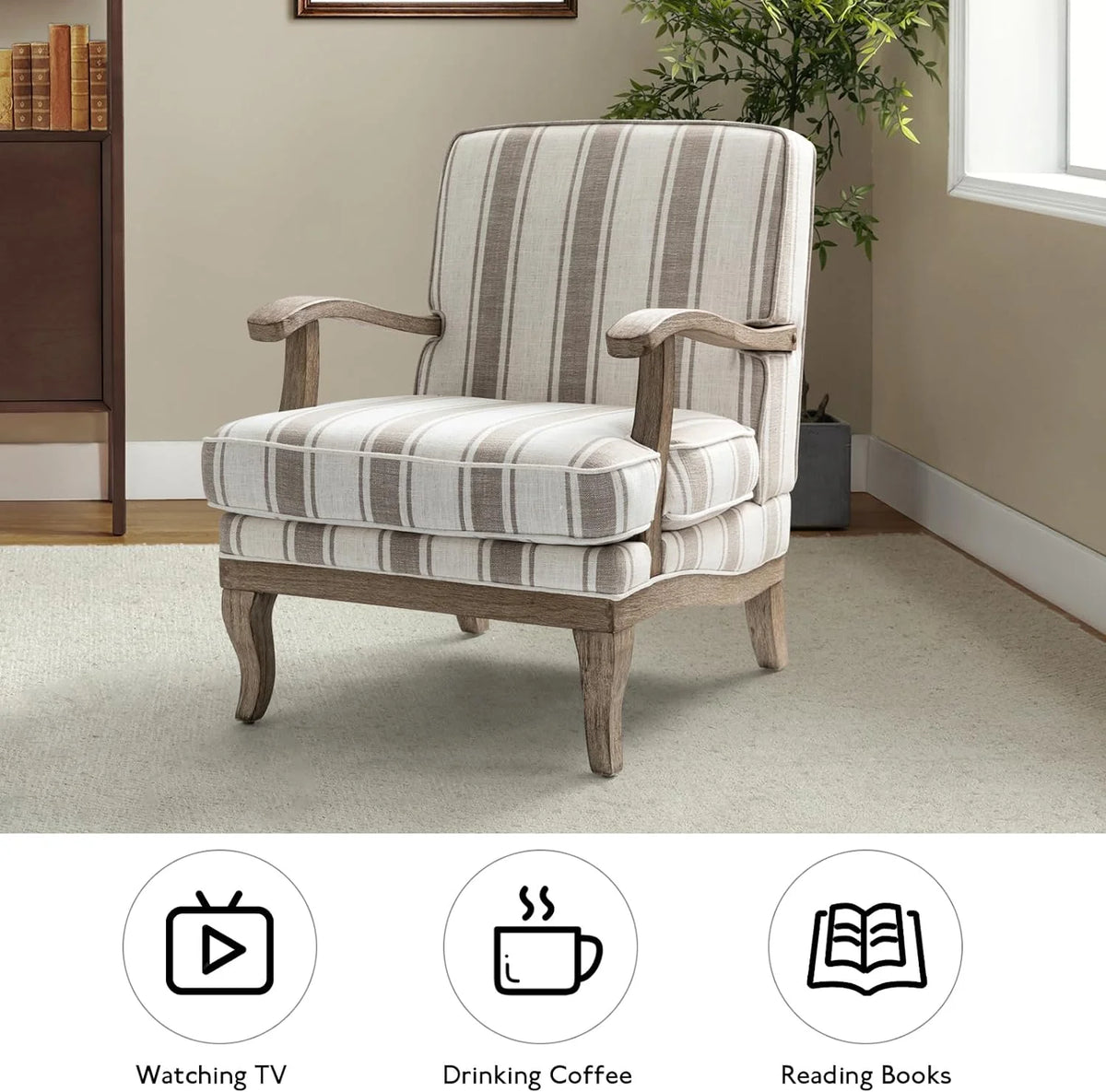 Upholstered Accent Chair Set Of 2 U582