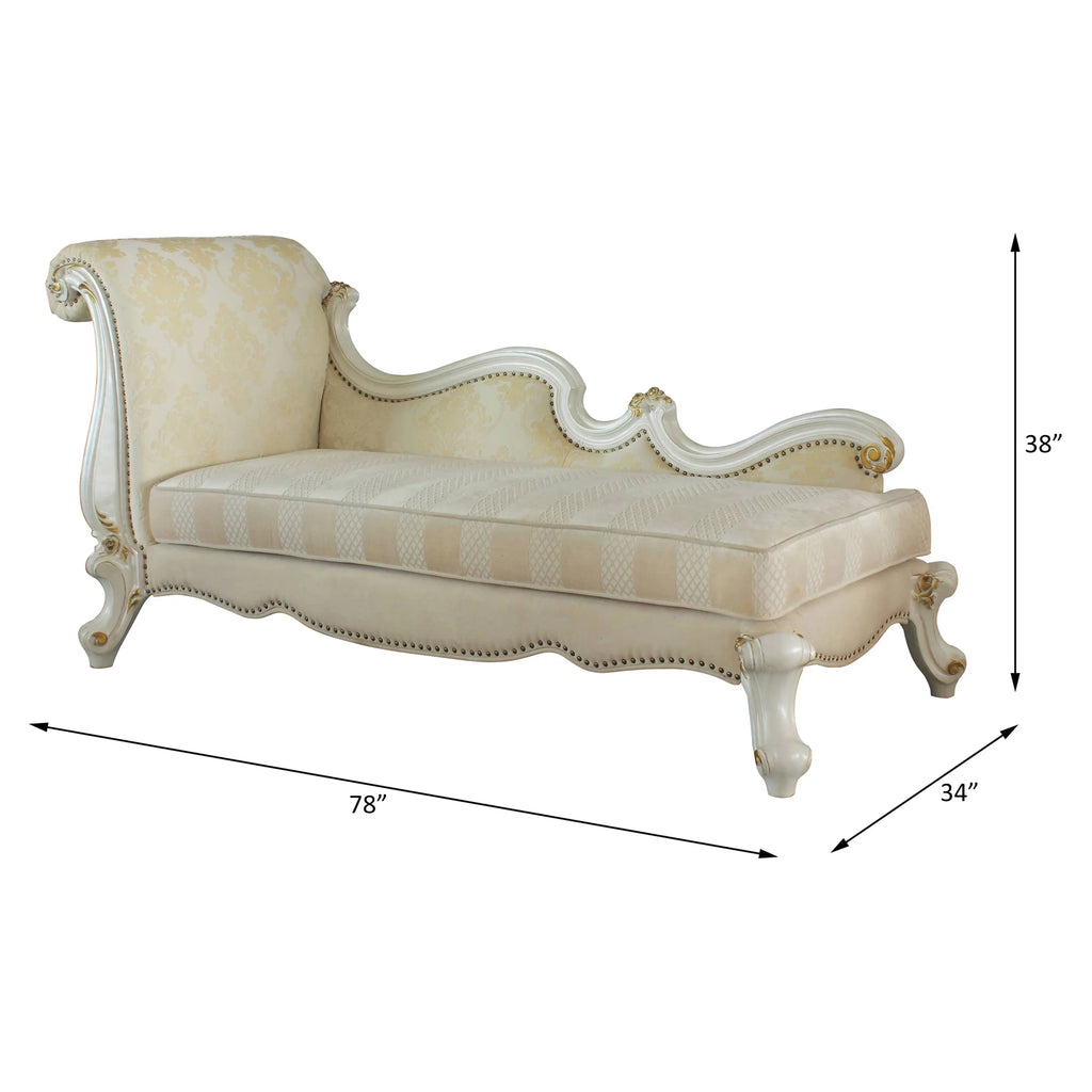 One Arm Chaise in Antique Pearl V75502