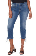Capris with Drawcord Hem, Size 28 W E965