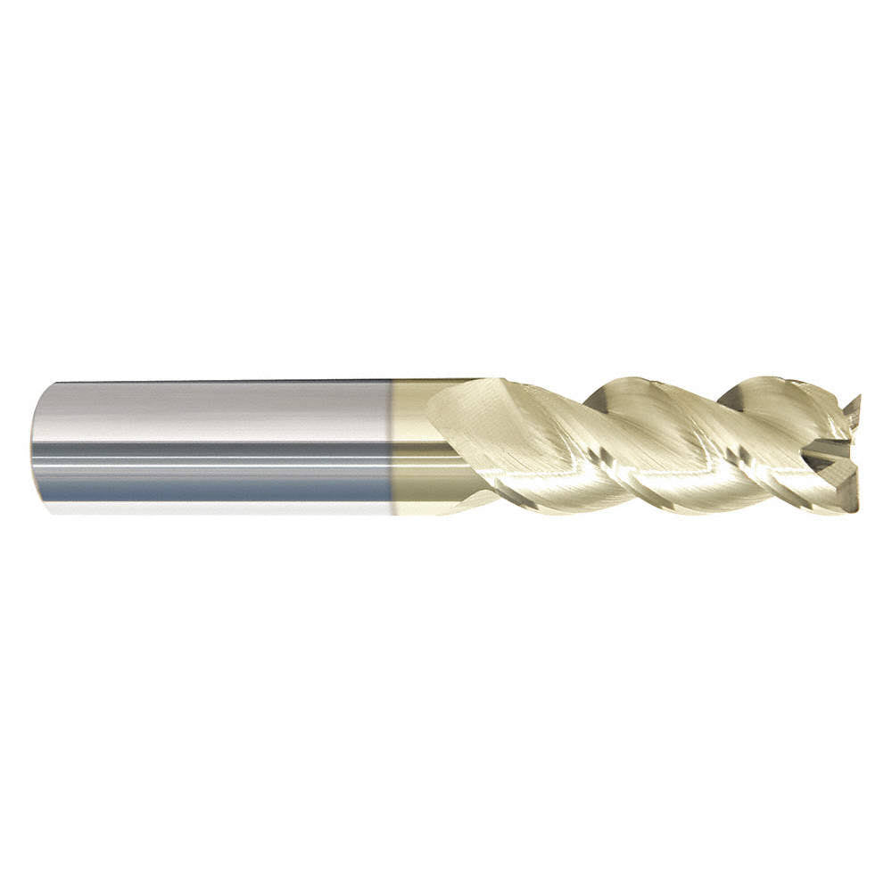 Carbide Corner Radius End Mill, 1 in Milling Dia., ZrN Y152