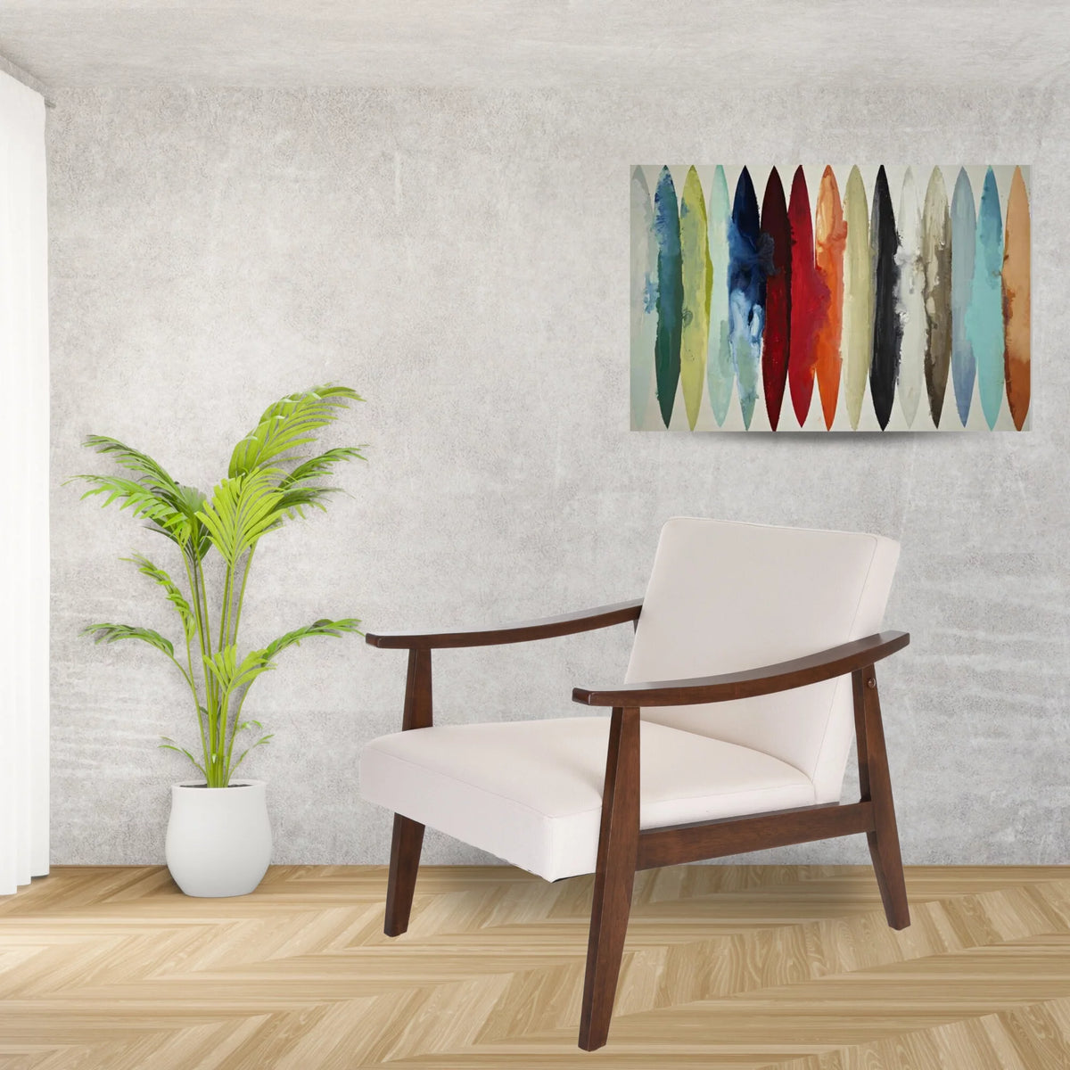 Mid Century Modern Upholstered Armchair N16891