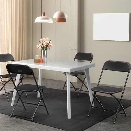 10 Pack White Plastic Folding Chair with Steel Frame Y6895