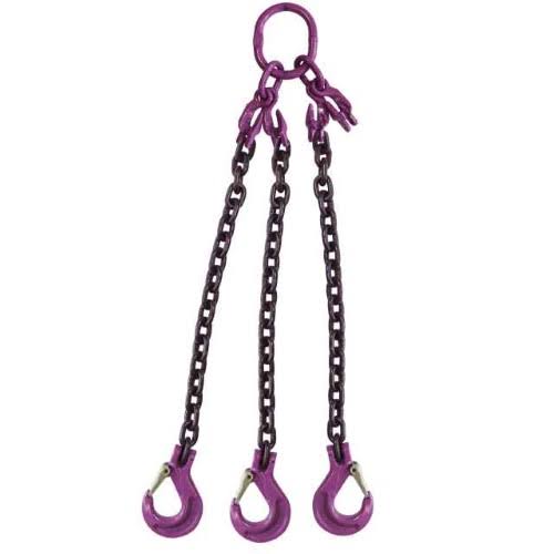 Adjustable 3 Leg Chain Sling with Sling Hooks H7429
