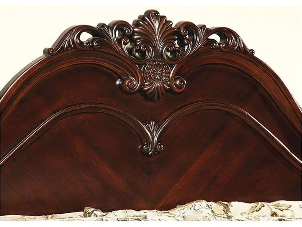 Cherry Color Queen Size Bed J45079