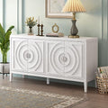 Black 4-Door Sideboard Cabinet with Adjustable Shelves T772