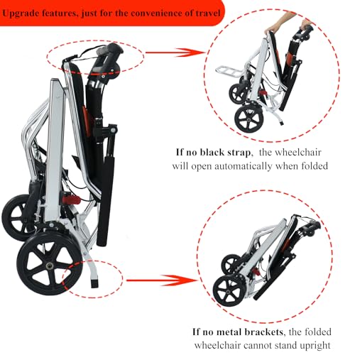 Portable Folding Wheelchair with Handbrake V6345