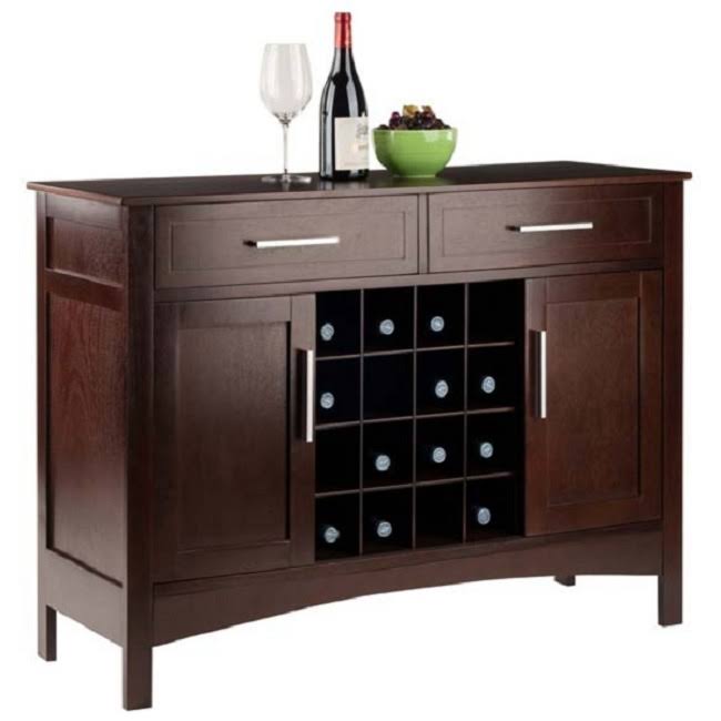 43.50” Cappuccino Brown Buffet Cabinet P5779