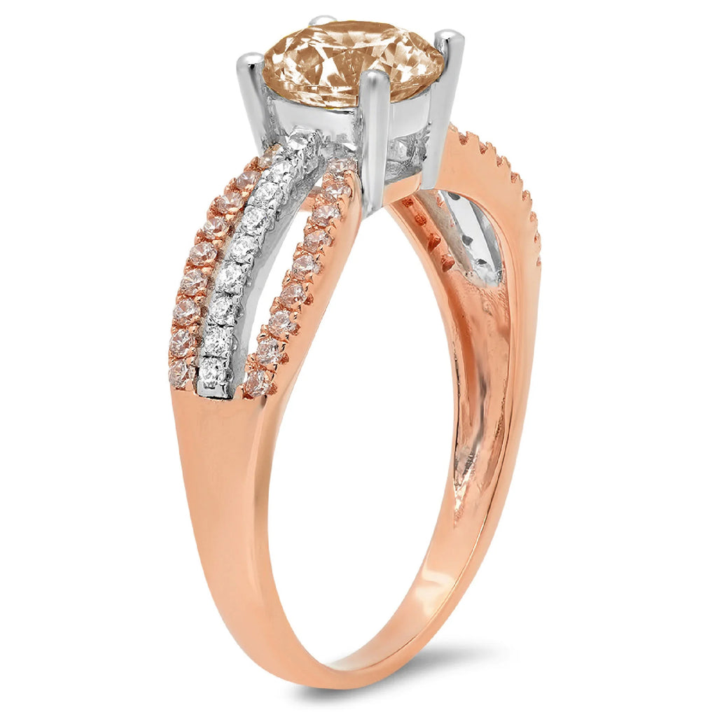 18k White Rose Gold Engagement Ring B42793