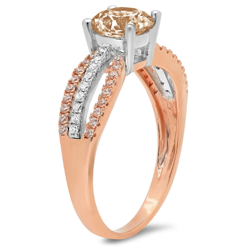 18k White Rose Gold Engagement Ring B42793