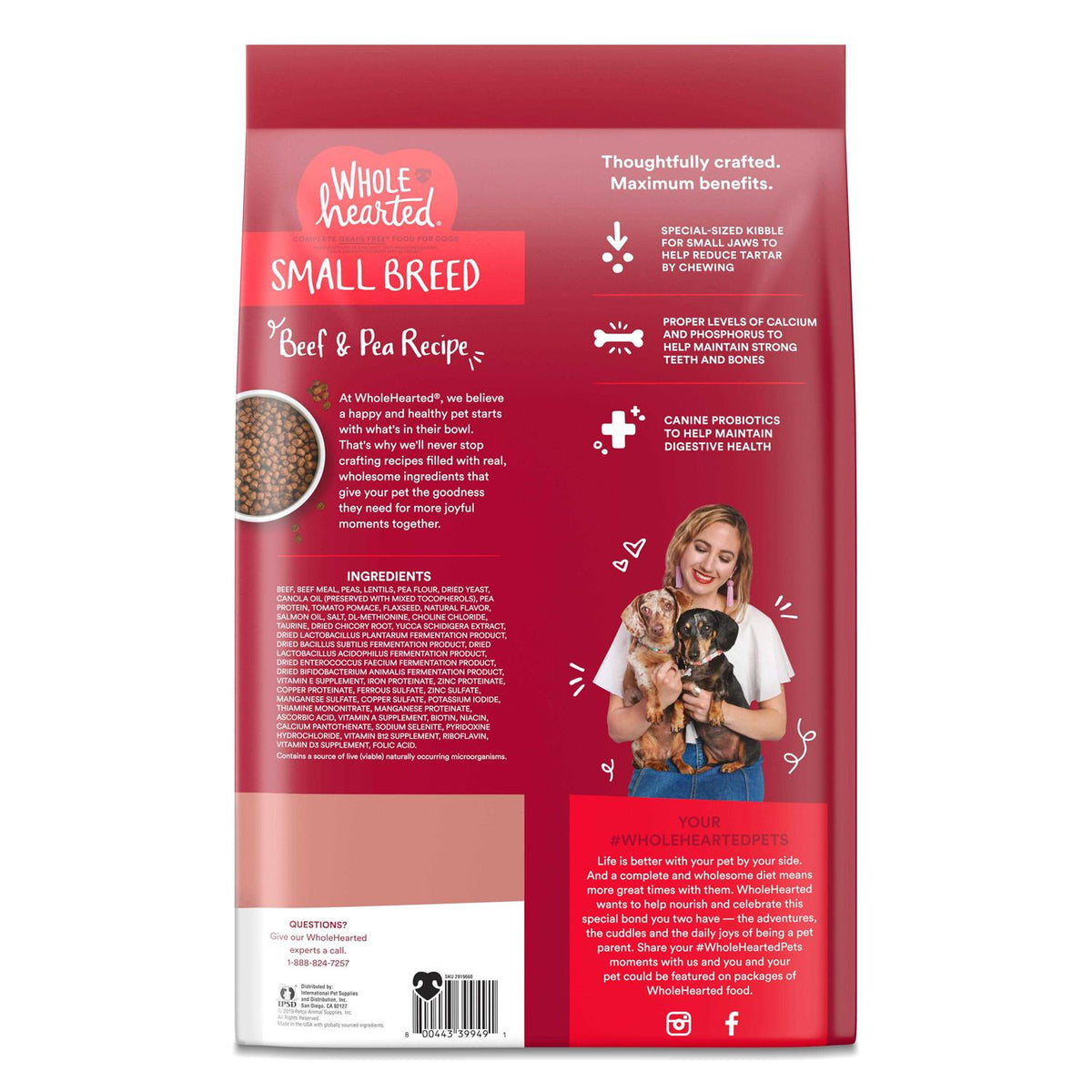 Grain Free Beef & Pea Recipe Small Breed Adult Dry Dog Food K481