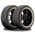 235/75R15 White/Gold Sidewall Tires Q406