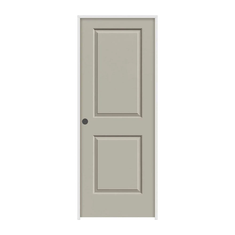 28 in. x 80 in. Desert Sand Painted Right-Hand Smooth Molded Composite MDF Single Prehung Interior Door R4767
