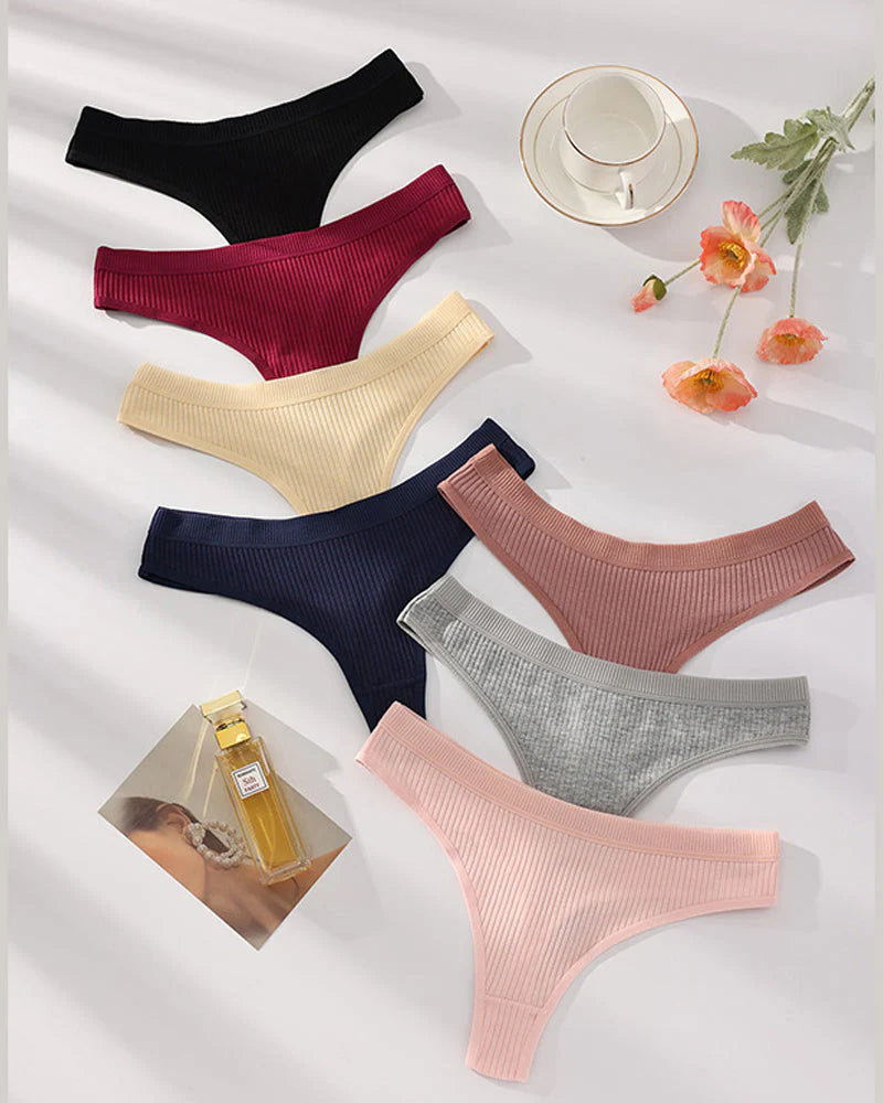Low-Rise Cotton Thong Panty 9 Pack D78805