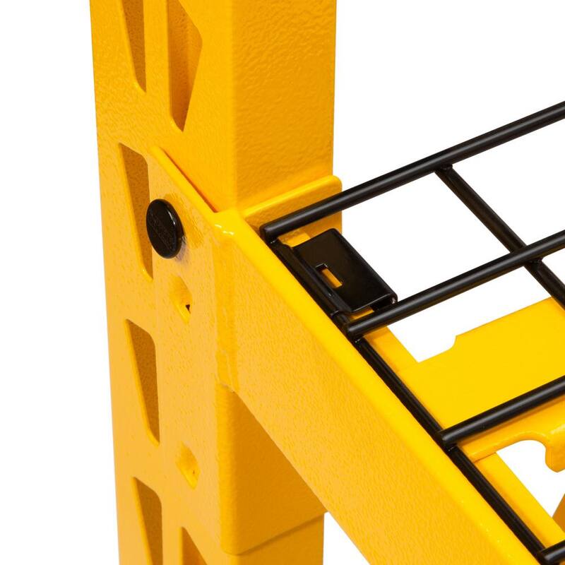 Yellow 3-Tier Wire Steel Shelving Unit L66466