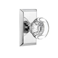 Bright Chrome Crystal Glass Door Knob Y54681