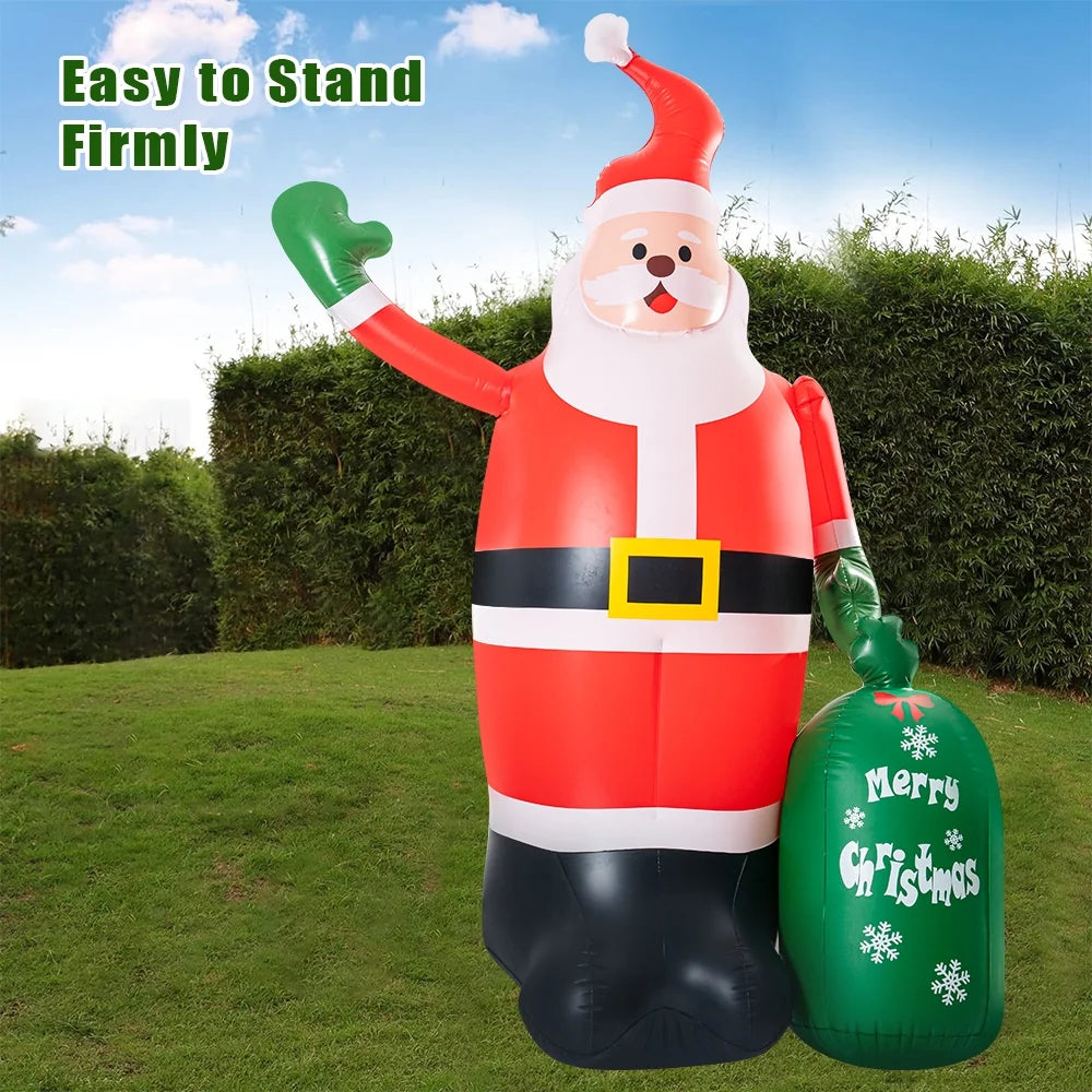 8Ft Christmas Inflatables Santa Claus Outdoor Decorations LED Lights B986