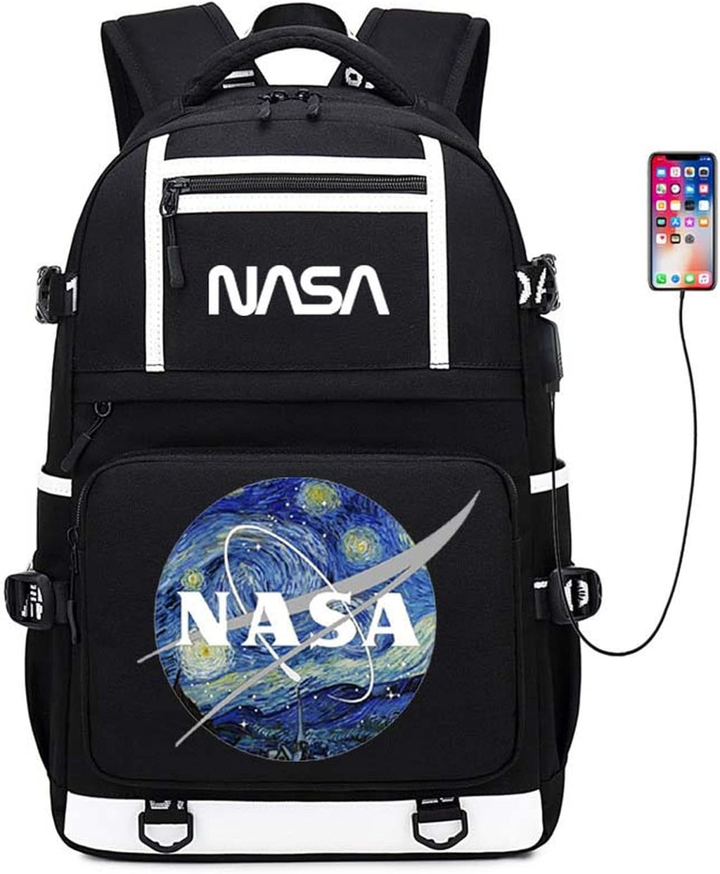 NASA Astronaut USB Backpack Laptop Bag H43621