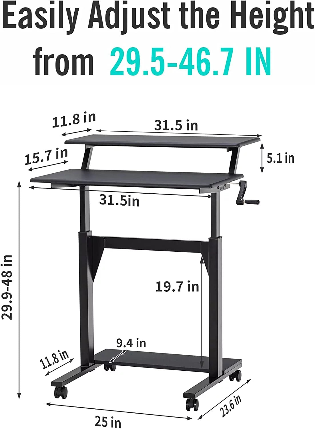 Adjustable Height Standing Desk Z620