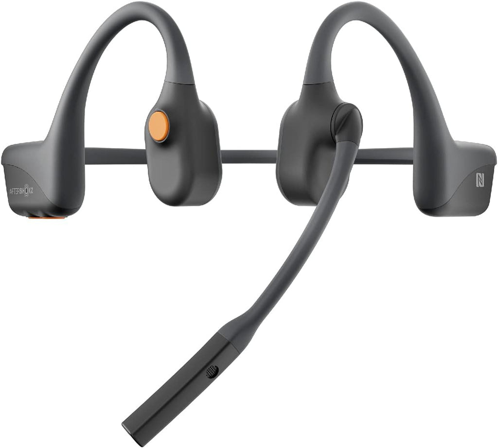 Black Bone Conduction Bluetooth Headset with Boom Microphone Q937