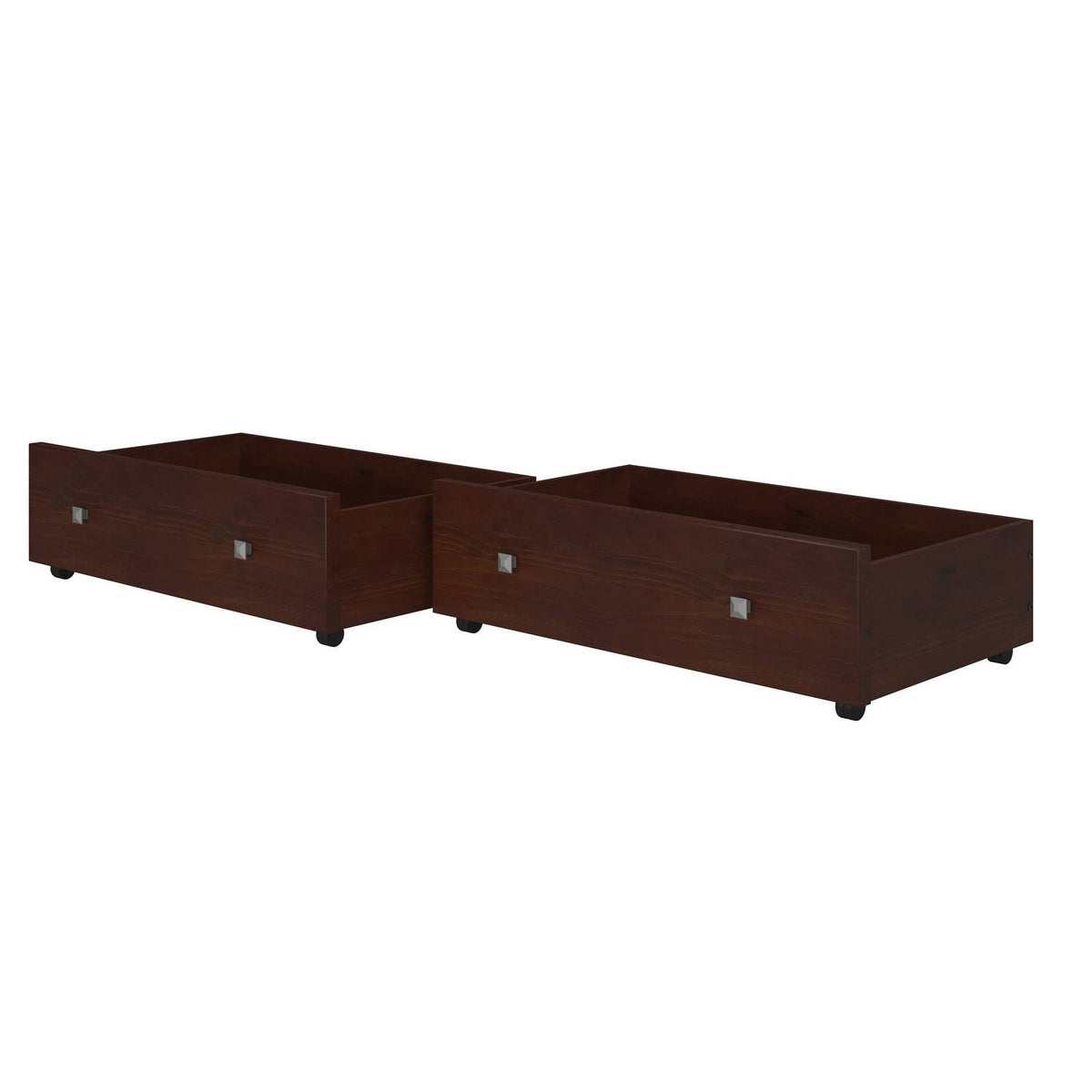 Dark Cappuccino Kids Twin Footboard Panel Bed with Drawers K95771