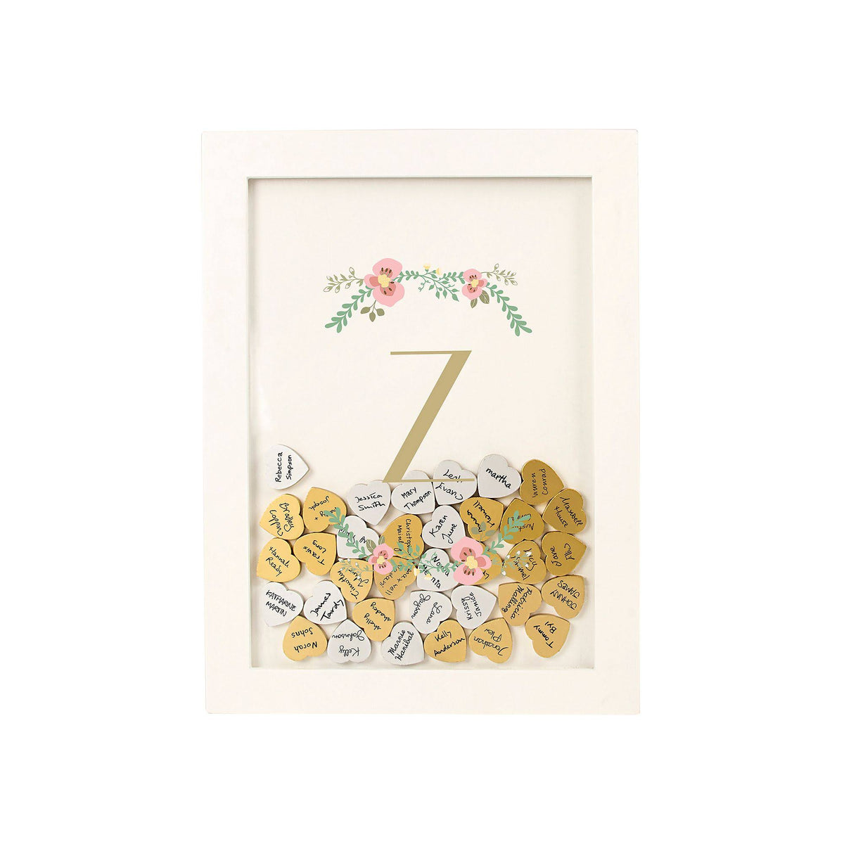 Floral Heart Drop Guestbook H697