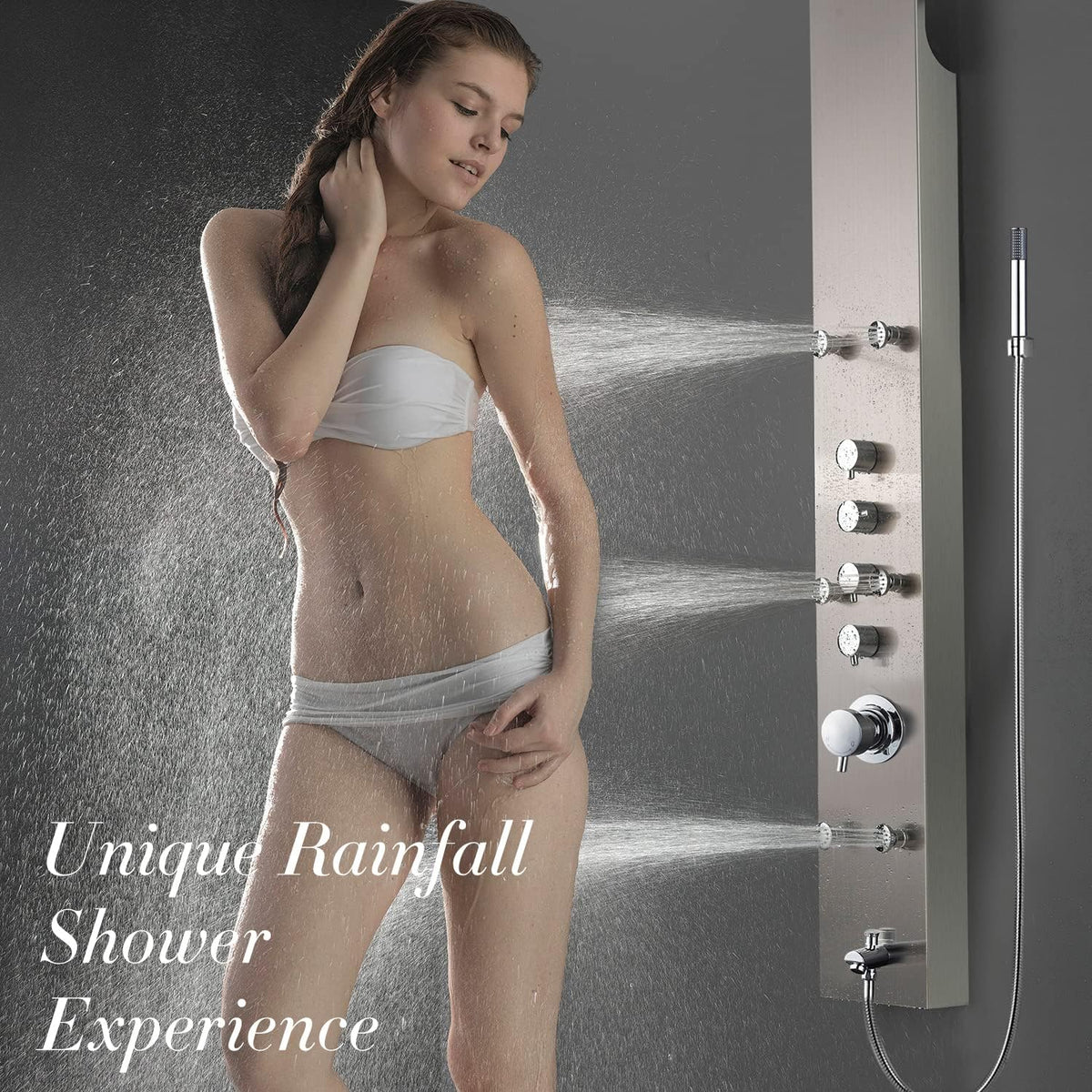 Real #304 Stainless Steel Wall Mount Shower Panel System Q13047