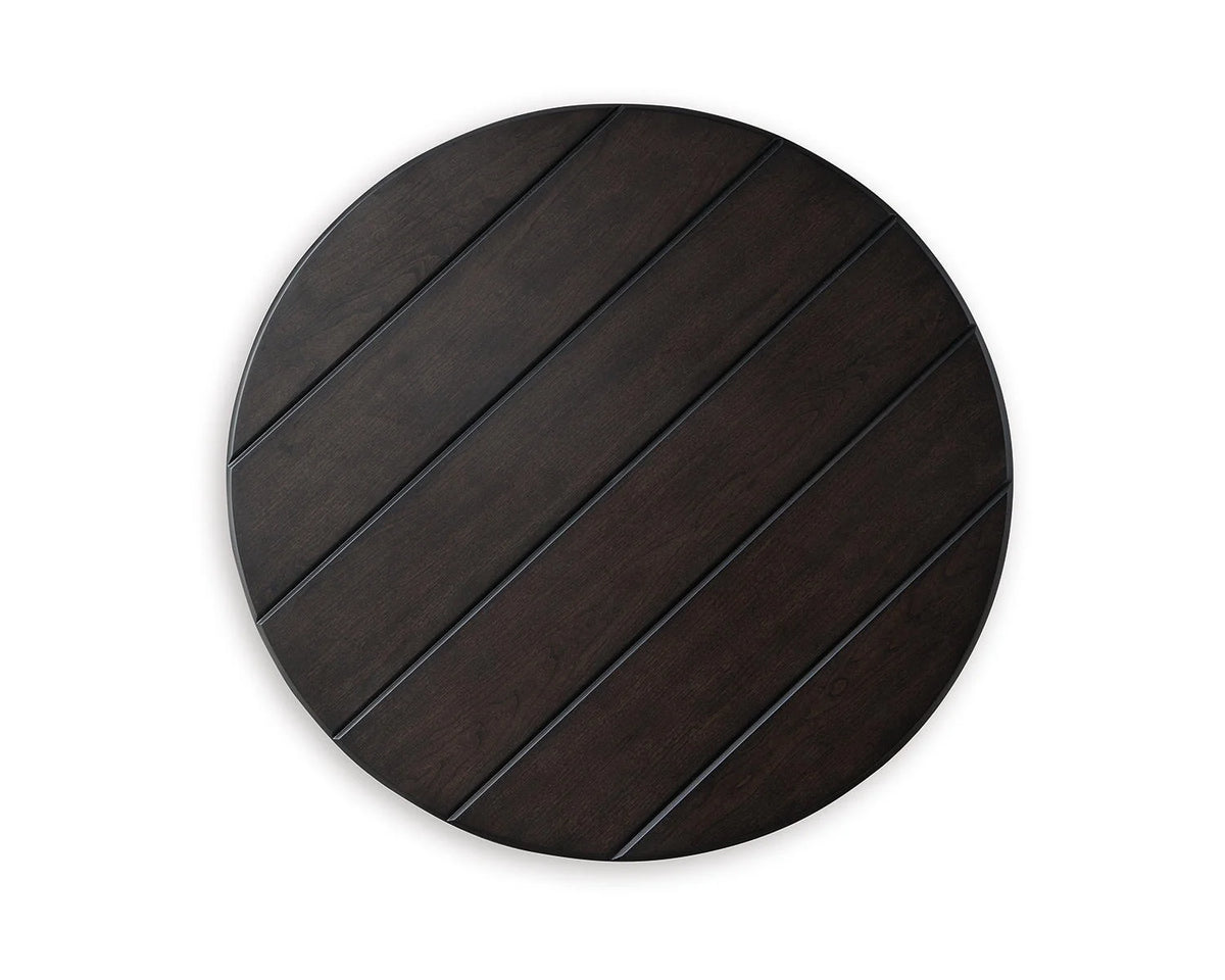 Dark Brown End Table with Lower Shelf N9842
