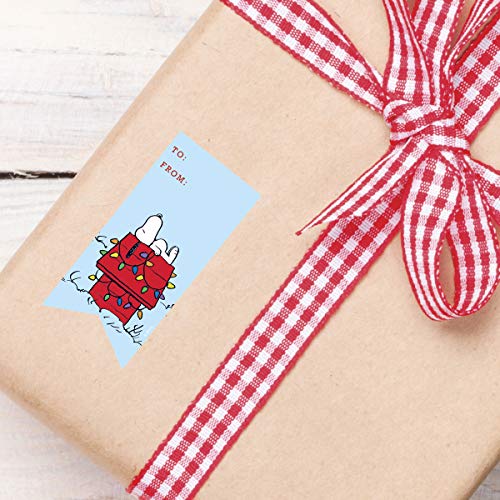 White Self-Adhesive Christmas Gift Labels I6761