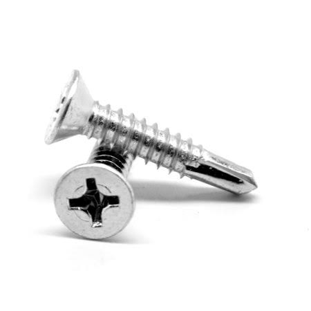 #10-16 x 2 1/2 inch Self Drilling Screws Phillips Flat Head Zinc Plated 750 Pk M2264