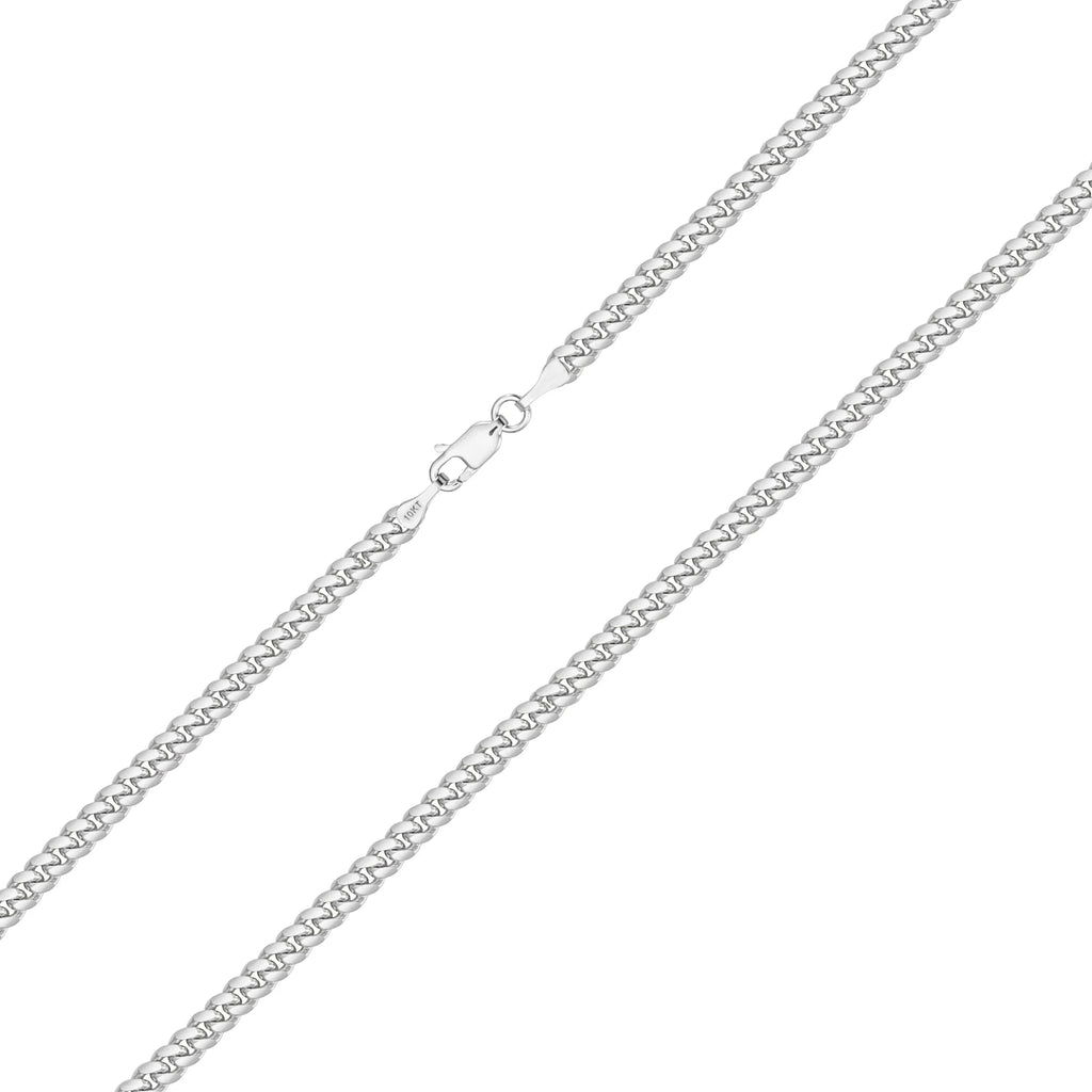 10k White Gold Miami Cuban Link Chain Pendant Necklace 16" - 30" M4597